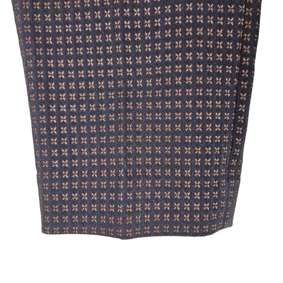 Ann Taylor LOFT Julie Skinny Ankle Dress Pants Jacquard Print Mid Rise Trousers - Picture 3 of 7